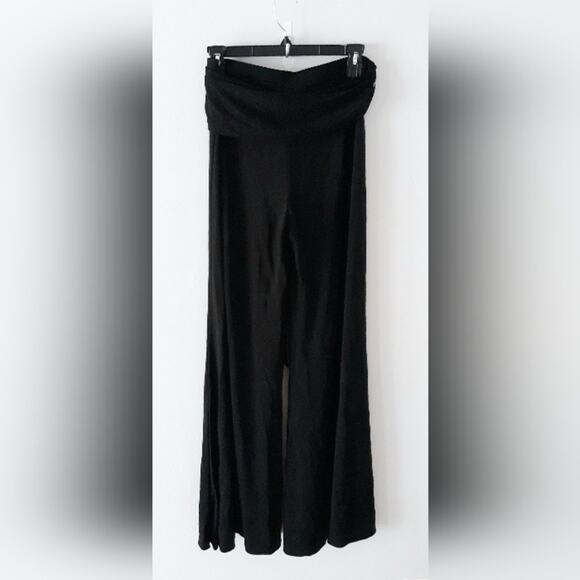 Cache Black Wide-Leg Pants With Tie Belt - Picture 1 of 5